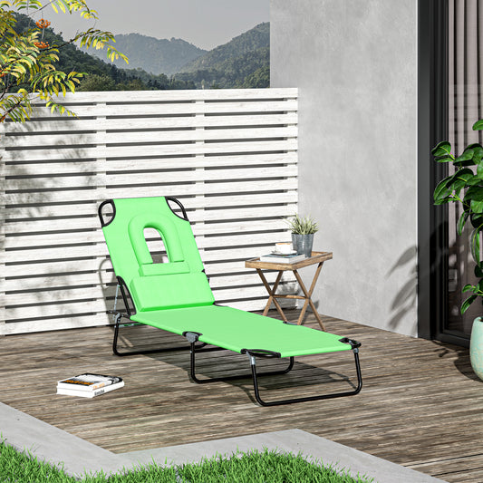outsunny-sun-lounger-foldable-reclining-chair-with-pillow-and-reading-hole-garden-beach-outdoor-recliner-adjustable-green