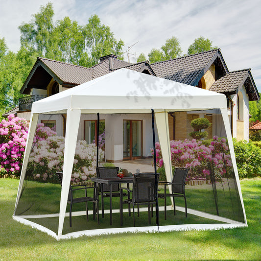 outsunny-3x3m-outdoor-gazebo-tent-w-mesh-screen-walls-cream-white