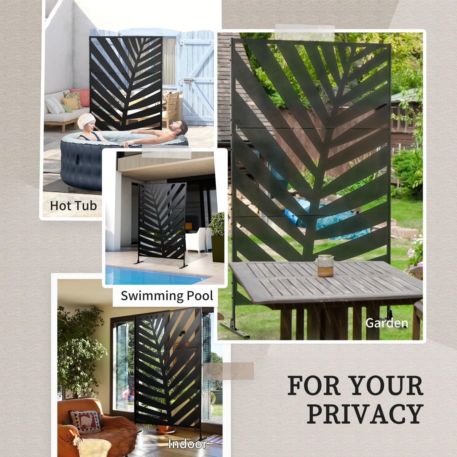 outsunny-privacy-screen-with-stand-and-ground-stakes-6-5ft-metal-outdoor-divider-decorative-privacy-panel-for-garden-patio-pool-hot-tub