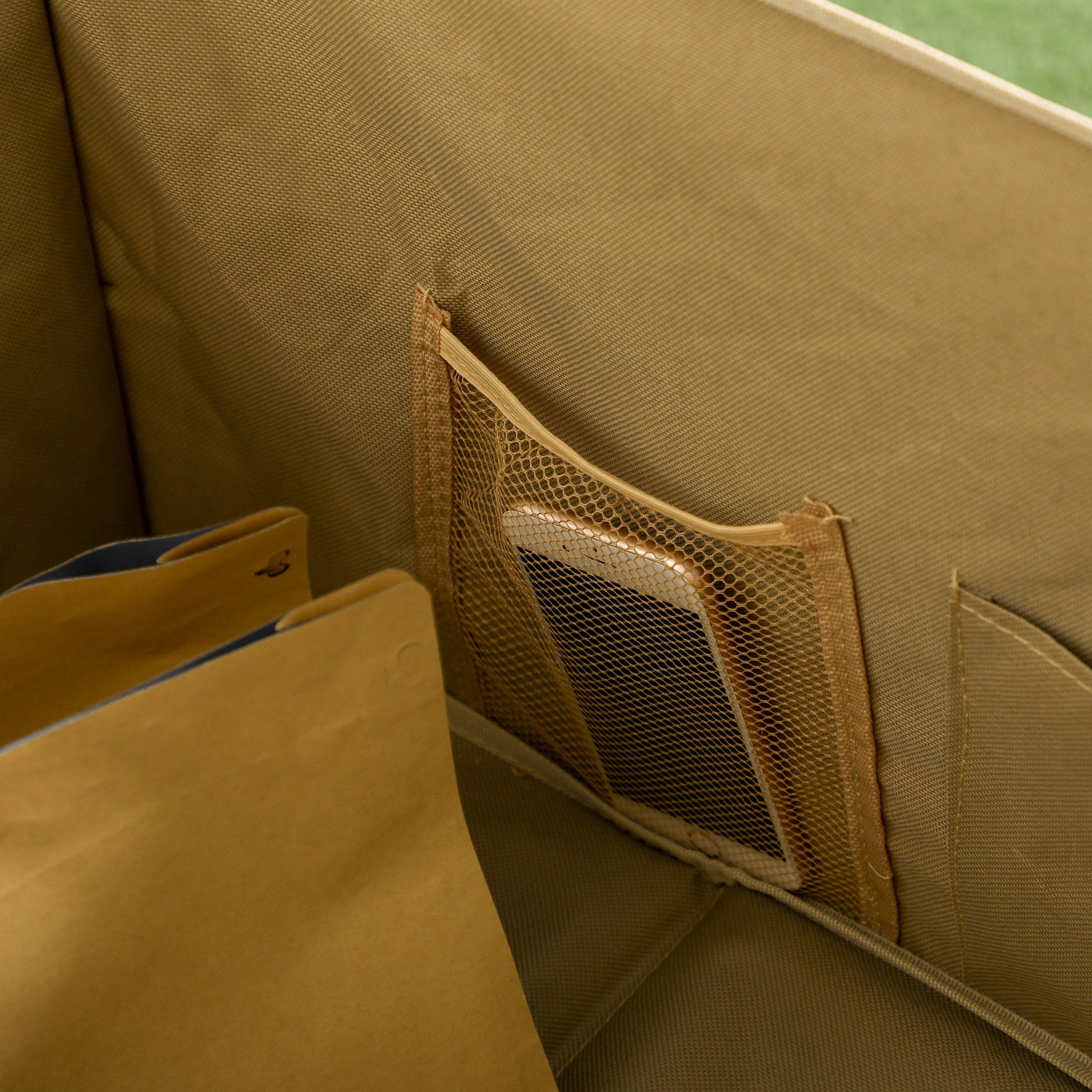 outsunny-folding-garden-trolley-outdoor-wagon-cart-with-carry-bag-for-beach-camping-festival-120kg-capacity-khaki