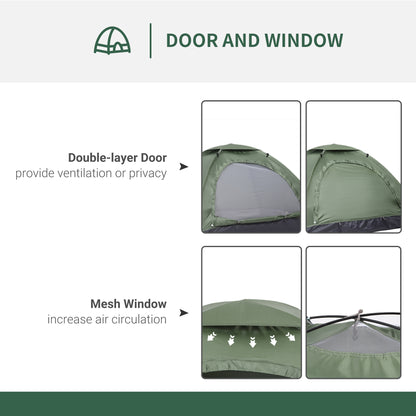 outsunny-2-person-camping-tent-camouflage-tent-with-zipped-doors-storage-pocket-portable-handy-bag-dark-green