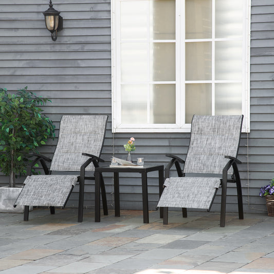 outsunny-lounger-chair-set-of-3-with-adjustable-backrest-and-footrest-patio-chaise-lounge-with-side-table-grey