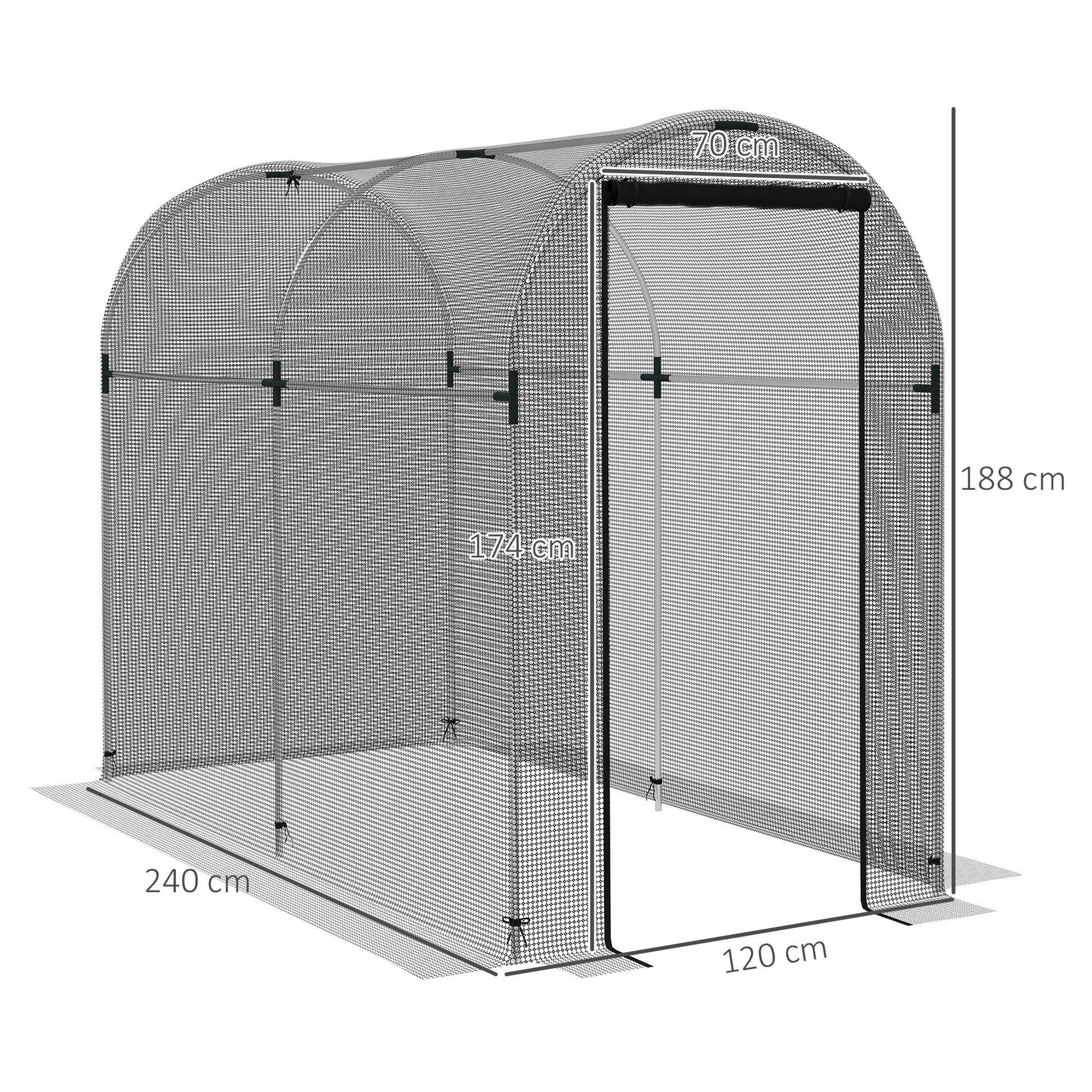outsunny-galvanised-steel-fruit-cage-plant-protection-tent-with-zipped-door-1-2-x-2-4-x-1-9m-black