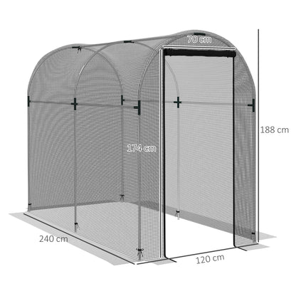 outsunny-galvanised-steel-fruit-cage-plant-protection-tent-with-zipped-door-1-2-x-2-4-x-1-9m-black