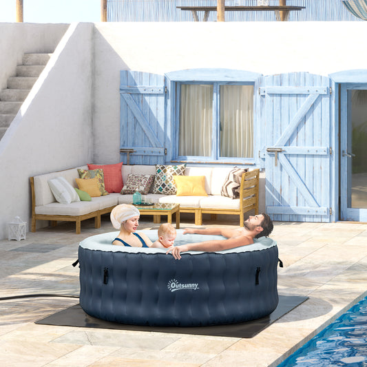 outsunny-round-hot-tub-inflatable-spa-outdoor-bubble-spa-pool-with-pump-cover-filter-cartridges-4-6-person-dark-blue