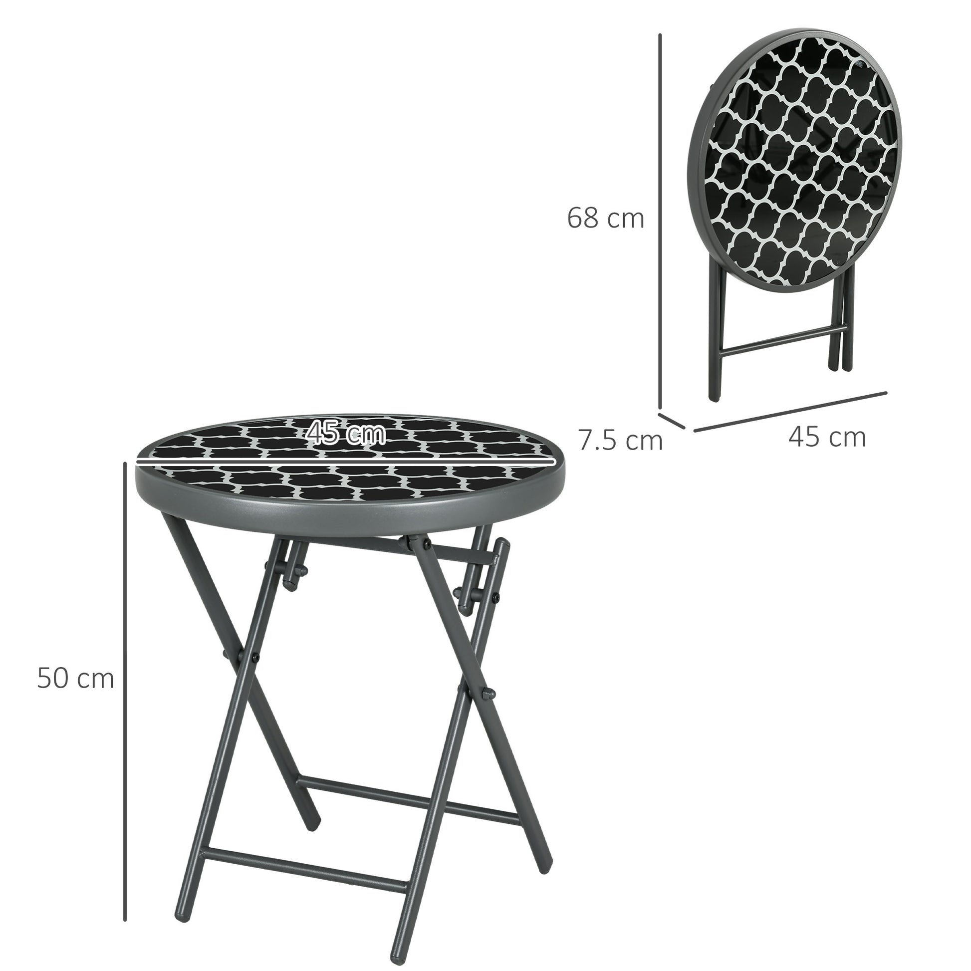 outsunny-45cm-outdoor-side-table-round-folding-patio-table-with-imitation-marble-glass-top-small-coffee-table-black