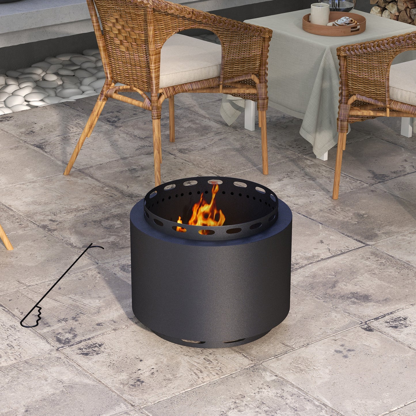 outsunny-smokeless-fire-pit-48-5cm-portable-wood-burning-firepit-with-poker-for-garden-camping-bonfire-party-metal-black