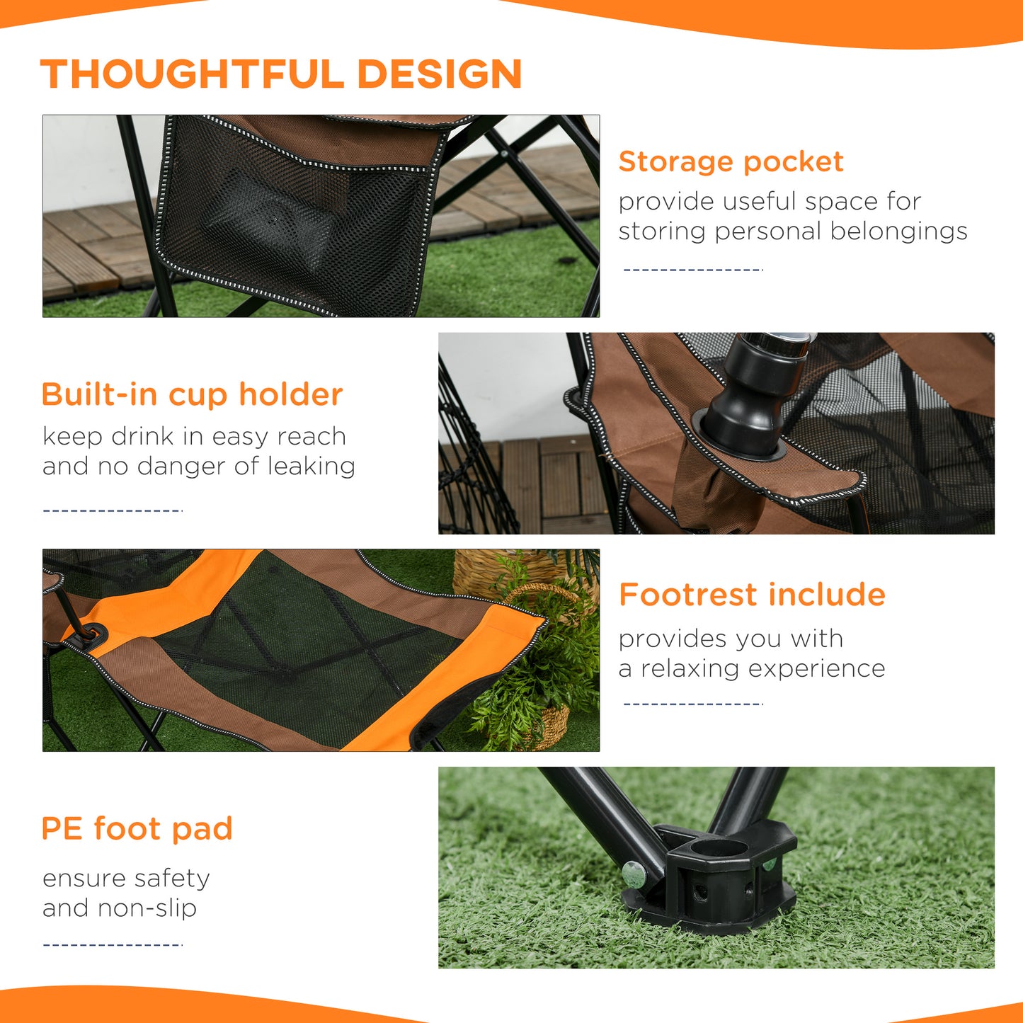 outsunny-foldable-reclining-garden-chairs-with-footrest-and-adjustable-backrest-portable-camping-chair-with-headrest-cup-holder-side-pocket-black