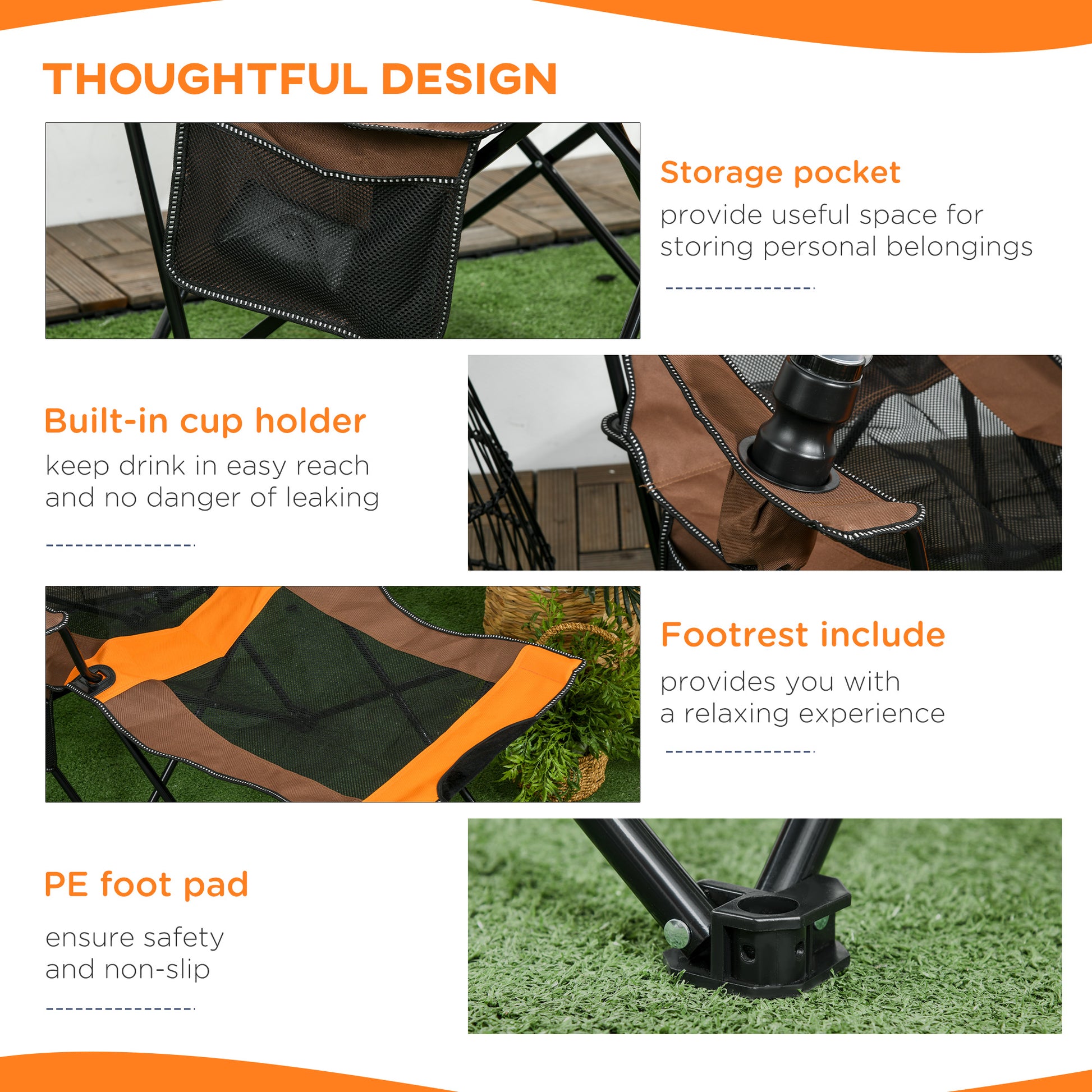 outsunny-foldable-reclining-garden-chairs-with-footrest-and-adjustable-backrest-portable-camping-chair-with-headrest-cup-holder-side-pocket-black