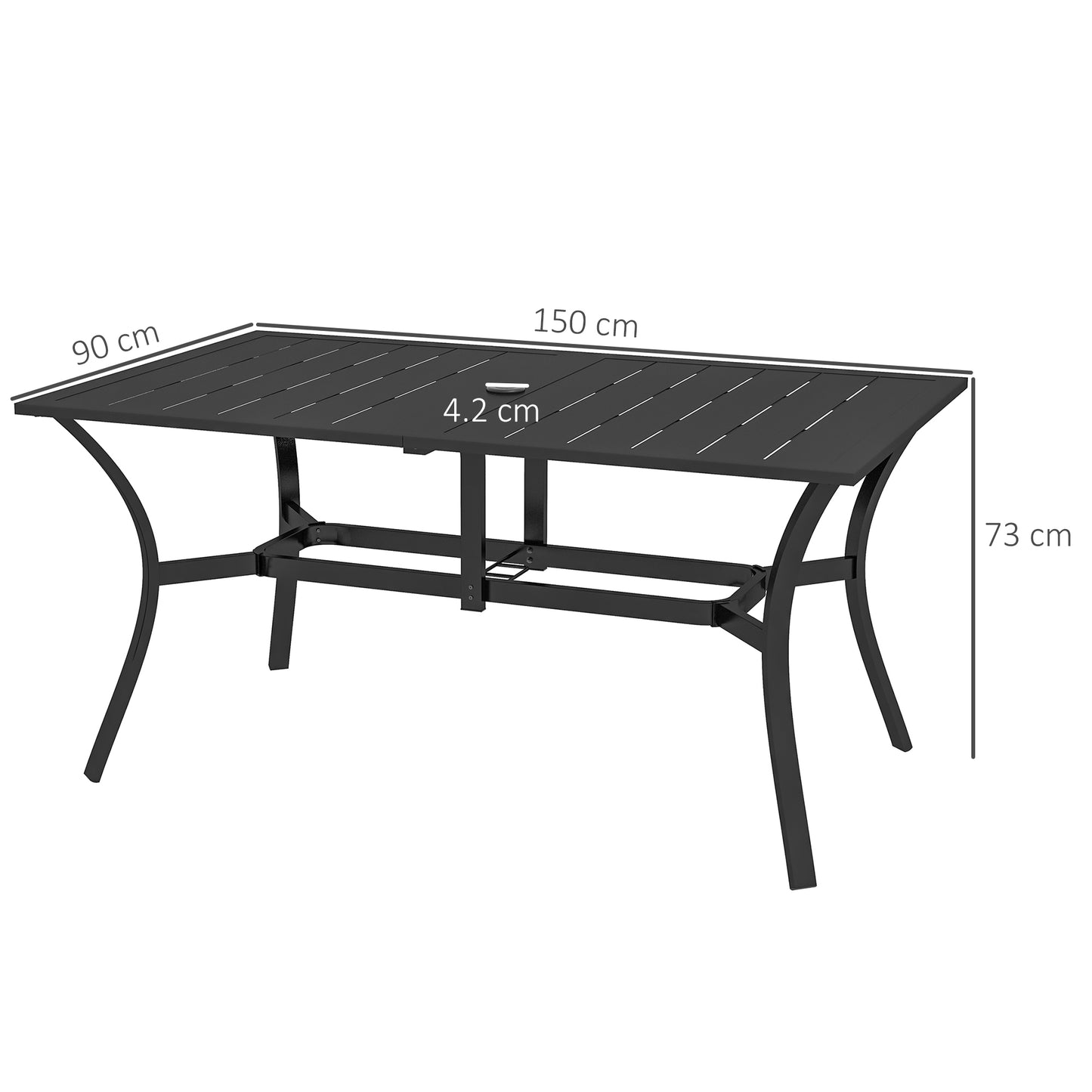 outsunny-rectangle-garden-dining-table-with-parasol-hole-patio-table-with-steel-frame-and-slat-tabletop-150cm-x-90cm-black