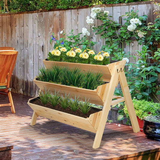 outsunny-3-tier-wooden-garden-raised-bed-vertical-plant-bed-with-clapboard-and-hooks-120-x-68-x-80cm