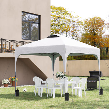 outsunny-3-x-3-m-pop-up-gazebo-foldable-canopy-tent-with-carry-bag-with-wheels-and-4-leg-weight-bags-for-outdoor-garden-patio-party-white