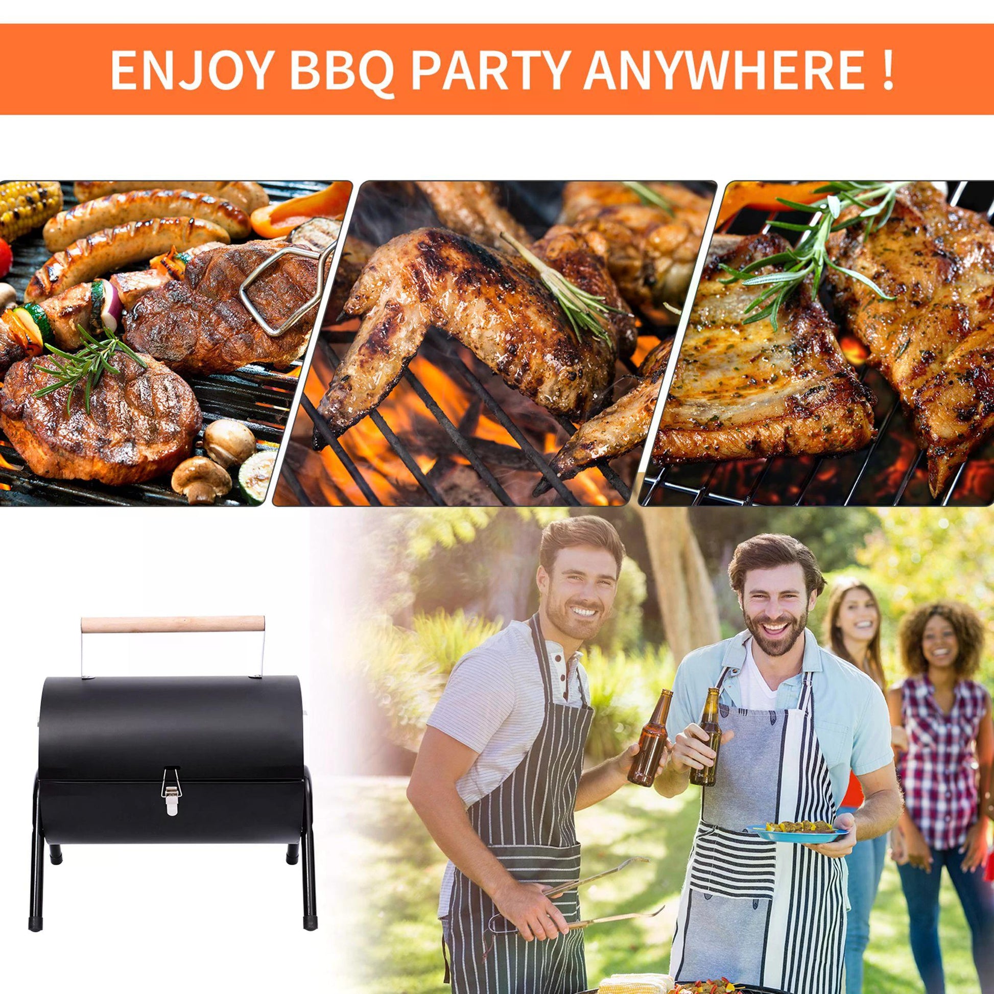 outsunny-charcoal-grill-portable-folding-charcoal-bbq-grill-outdoor-tabletop-barbecue-grill