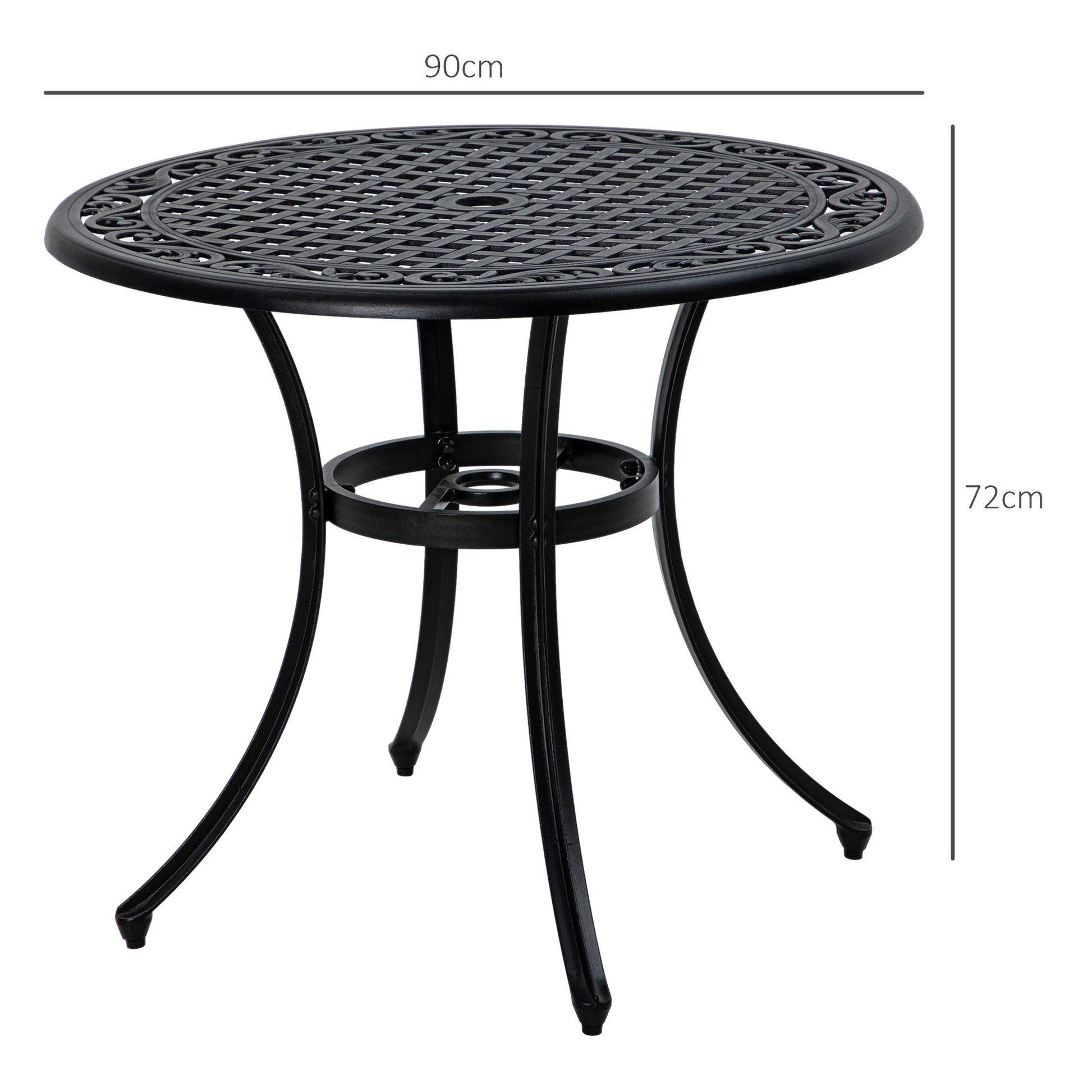 outsunny-round-garden-table-with-parasol-hole-90cm-cast-aluminium-outdoor-dining-table-for-2-4-for-balcony-black