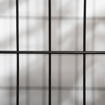 PawHut 38" Heavy Duty Metal Dog Kennel Pet Cage with Crate Tray and Wheels - Black (Medium)