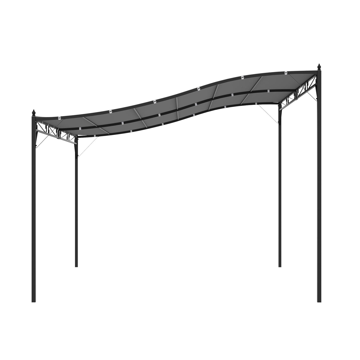 outsunny-4-x-3-meters-canopy-metal-wall-gazebo-awning-garden-marquee-shelter-door-porch-grey