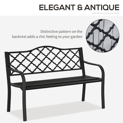 outsunny-2-seater-outdoor-garden-bench-cast-iron-antique-park-loveseat-chair-with-armrest-for-yard-lawn-porch-patio-steel