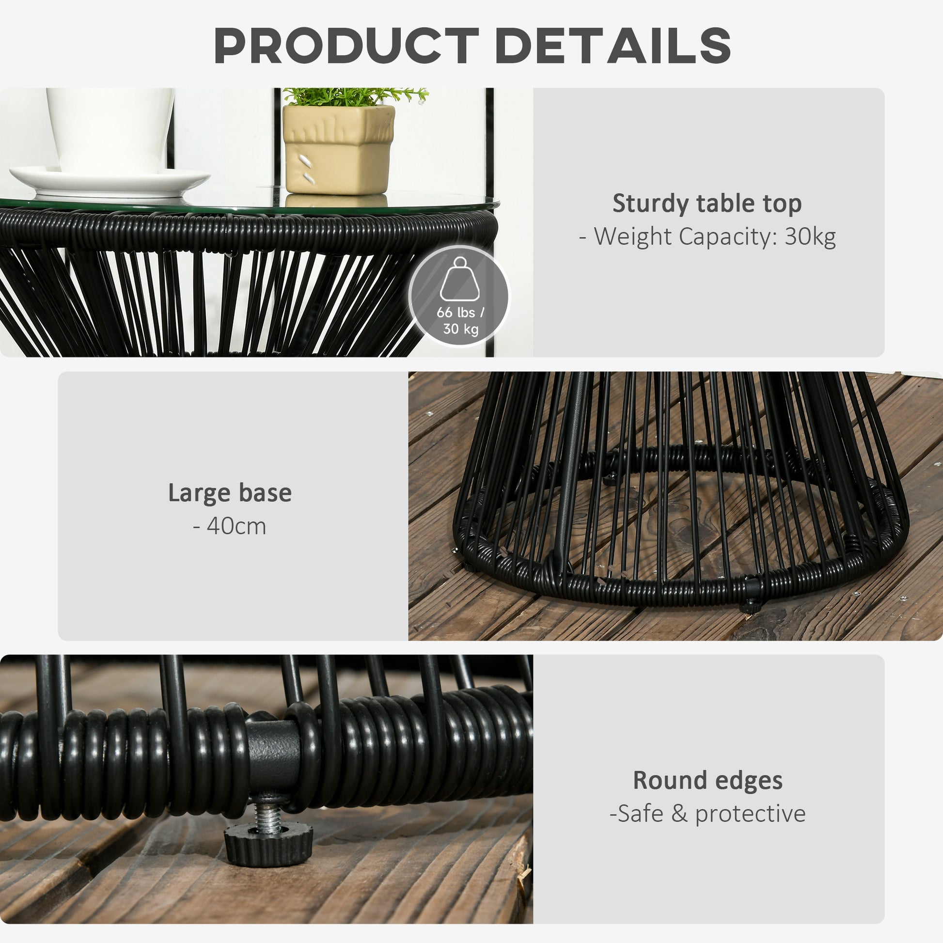 outsunny-round-end-table-rattan-side-table-hollow-drum-design-coffee-table-w-glass-tabletop-for-patio-garden-balcony-black