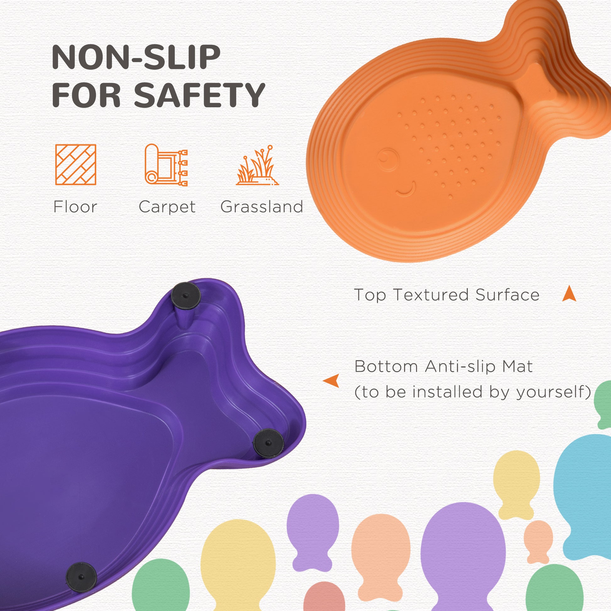 outsunny-kids-balance-stepping-stones-11-piece-fish-shape-non-slip-obstacle-course-stackable-balance-blocks-exercise-toddler-balance-multicoloured