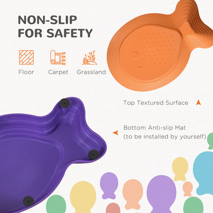 outsunny-kids-balance-stepping-stones-11-piece-fish-shape-non-slip-obstacle-course-stackable-balance-blocks-exercise-toddler-balance-multicoloured