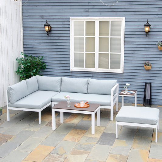 outsunny-5-piece-l-shaped-garden-furniture-set-aluminium-conversation-set-corner-sofa-set-with-coffee-table-end-table-cushions-white-frame