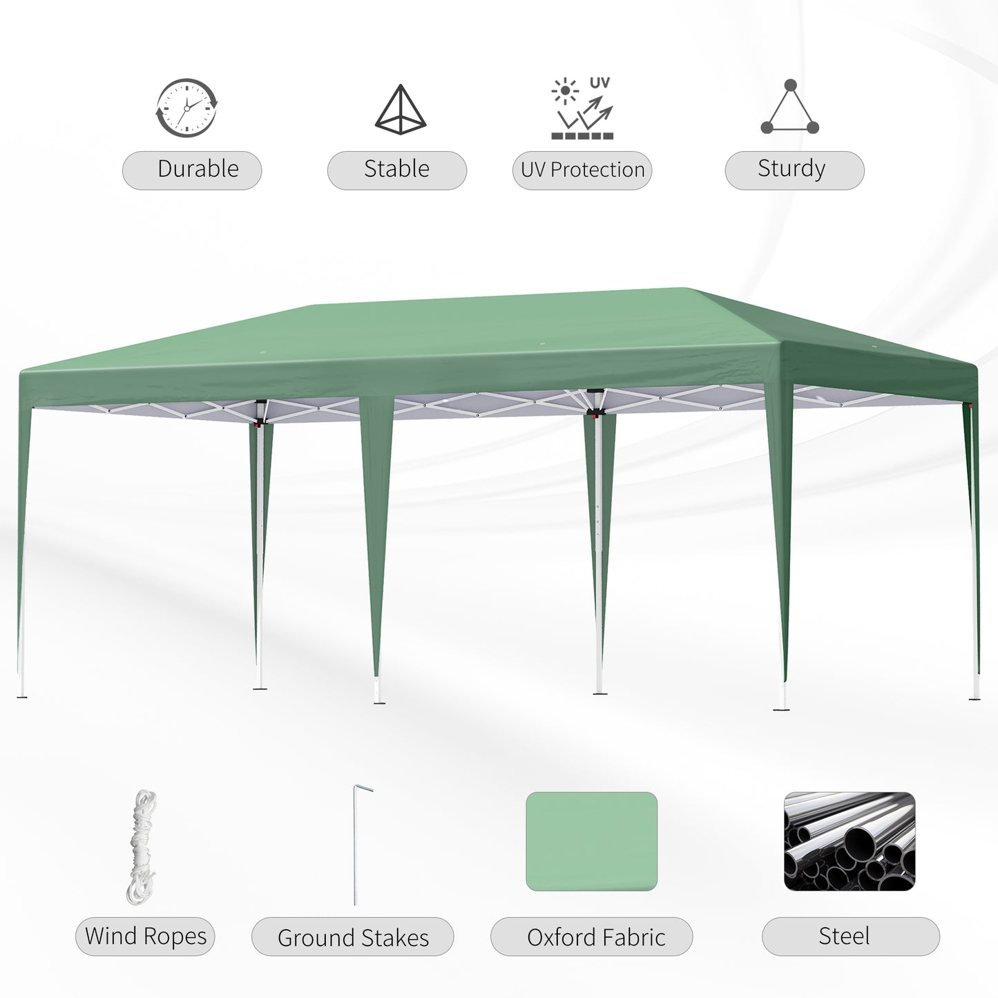 outsunny-pop-up-gazebo-double-roof-foldable-canopy-tent-wedding-awning-canopy-w-carrying-bag-6-m-x-3-m-x-2-65-m-green