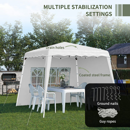 outsunny-2-9-x-2-9m-pop-up-gazebo-with-2-sides-slant-legs-and-carry-bag-height-adjustable-uv50-party-tent-event-shelter-for-garden-patio-white