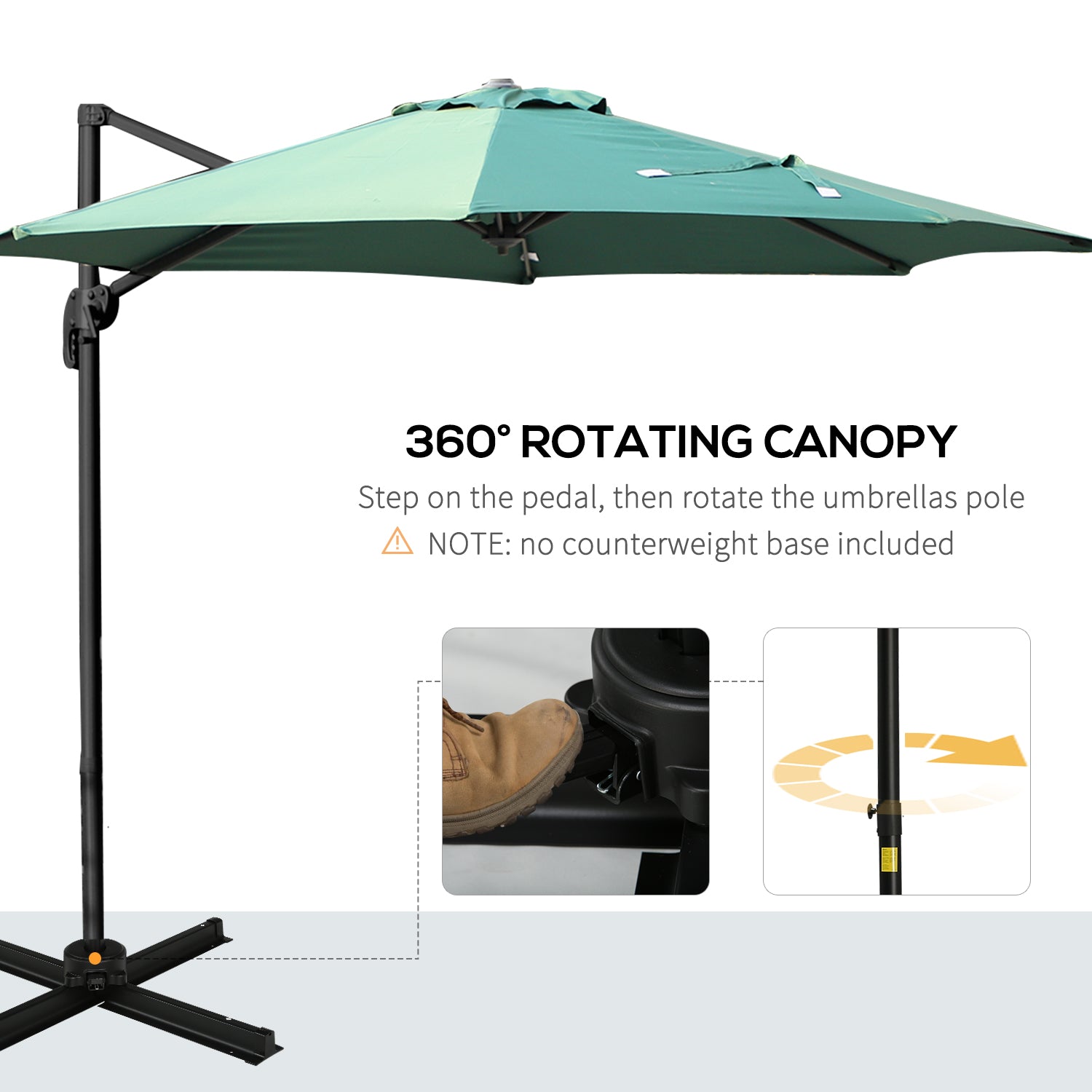 outsunny-3m-patio-offset-roma-parasol-cantilever-hanging-sun-shade-canopy-shelter-360-rotation-with-cross-base-green