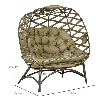 outsunny-2-seater-egg-chair-outdoor-folding-weave-garden-furniture-chair-with-cushion-cup-pockets-khaki