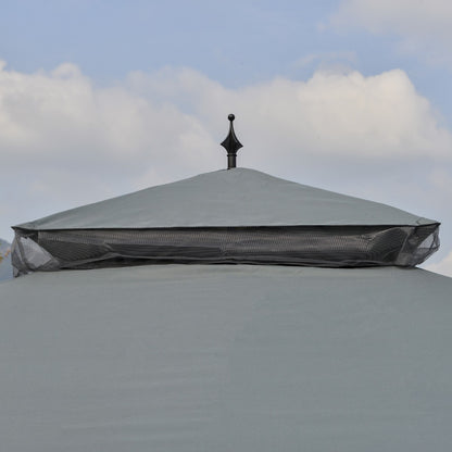 outsunny-3mx3m-garden-gazebo-double-top-outdoor-canopy-patio-event-party-wedding-tent-backyard-sun-shade-with-mesh-curtain-grey