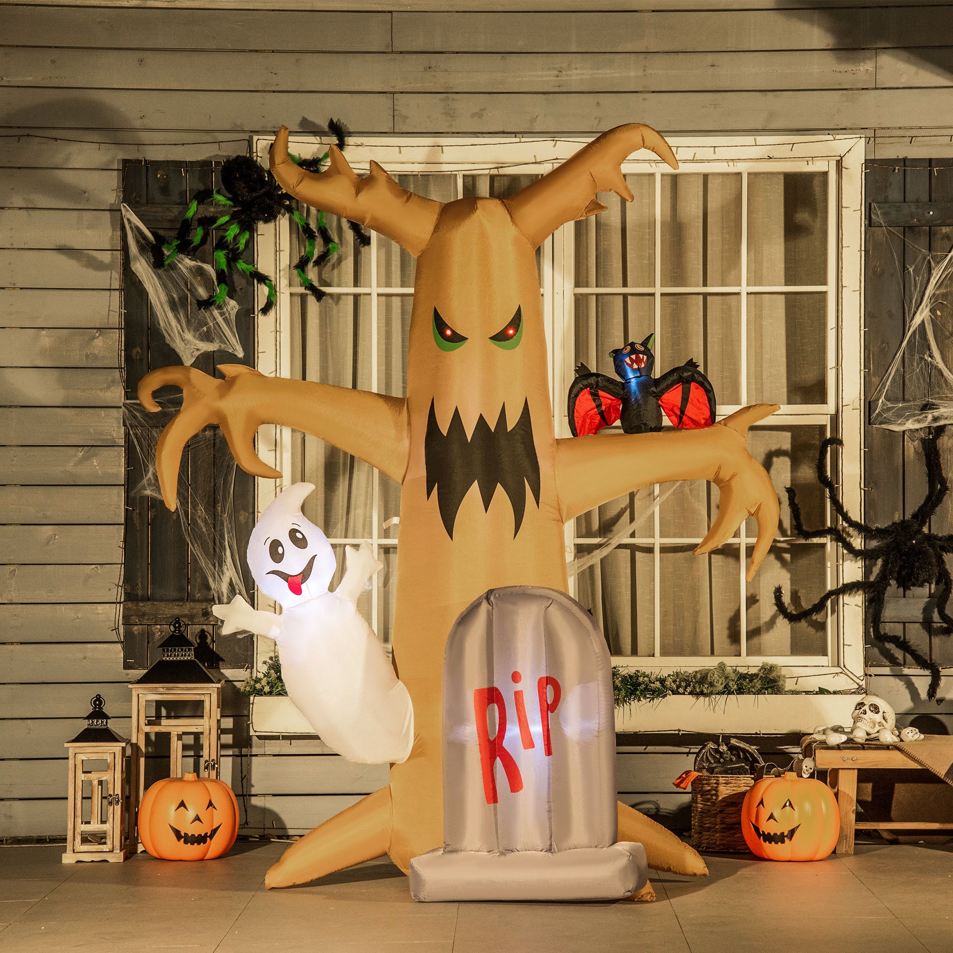 outsunny-next-day-delivery-8ft-inflatable-halloween-ghost-tree-with-white-ghost-and-tombstone-blow-up-outdoor-led-display