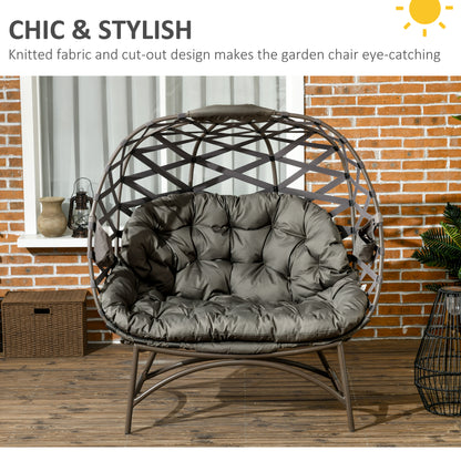 outsunny-2-seater-egg-chair-outdoor-folding-weave-garden-furniture-chair-with-cushion-cup-pockets-sand-brown