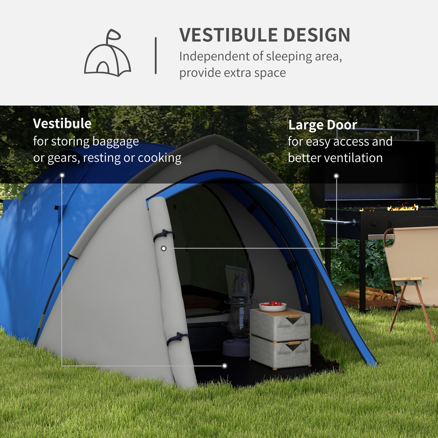 outsunny-dome-tent-for-2-person-camping-tent-with-large-windows-waterproof-blue-and-grey