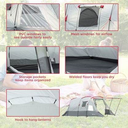 outsunny-6-8-person-tunnel-tent-camping-tent-with-bedroom-living-room-sewn-in-floor-3-doors-and-carry-bag-2000mm-water-column-for-fishing-grey