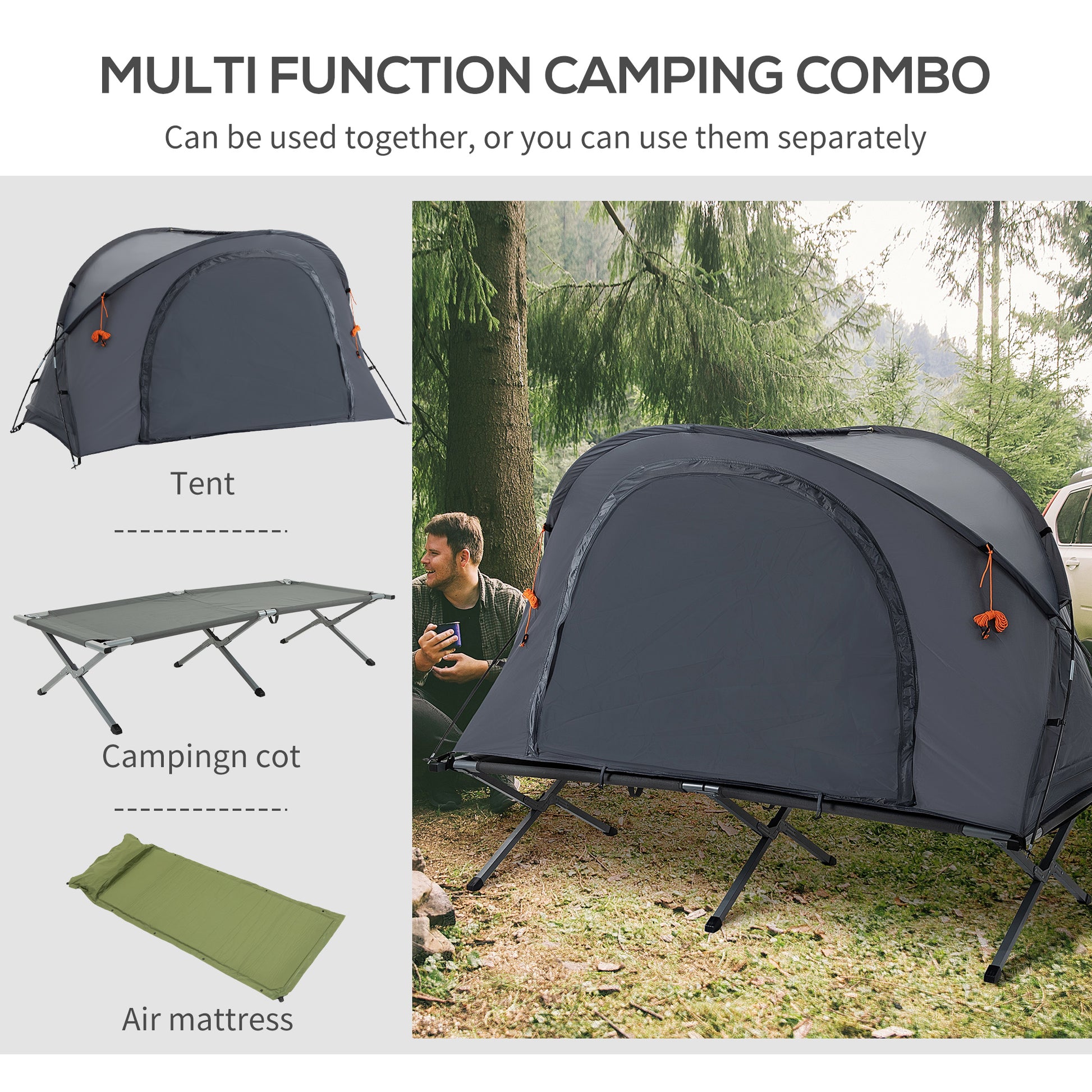 outsunny-folding-camping-tent-cot-portable-tent-shelter-combo-with-self-inflating-air-mattress-carry-bag-for-1-person
