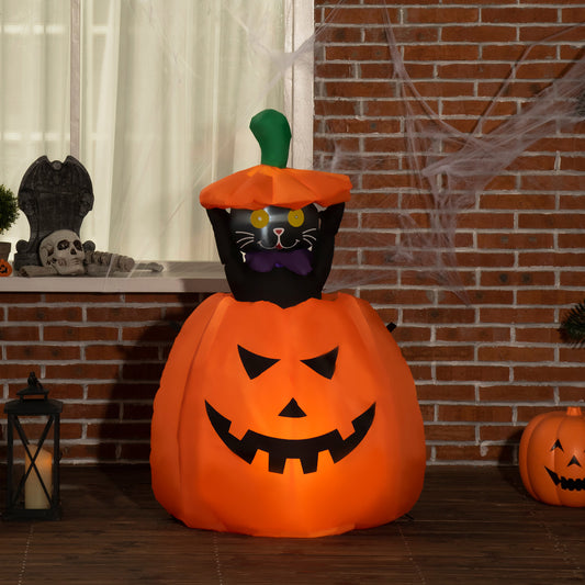 outsunny-next-day-delivery-4ft-inflatable-halloween-pumpkin-with-lifting-cat-blow-up-outdoor-led-display
