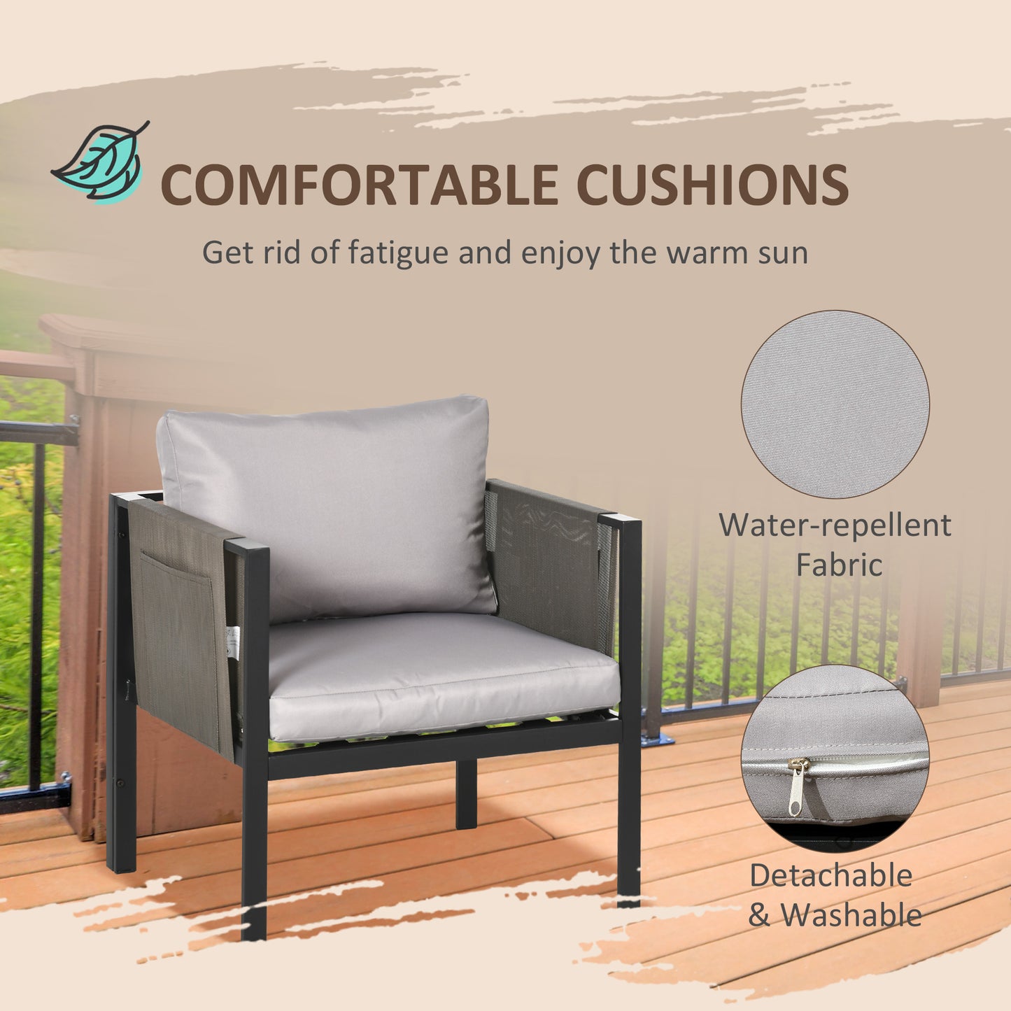 outsunny-4-piece-metal-garden-furniture-set-with-tempered-glass-coffee-table-patio-set-loveseat-single-armchairs-with-padded-cushions-light-grey