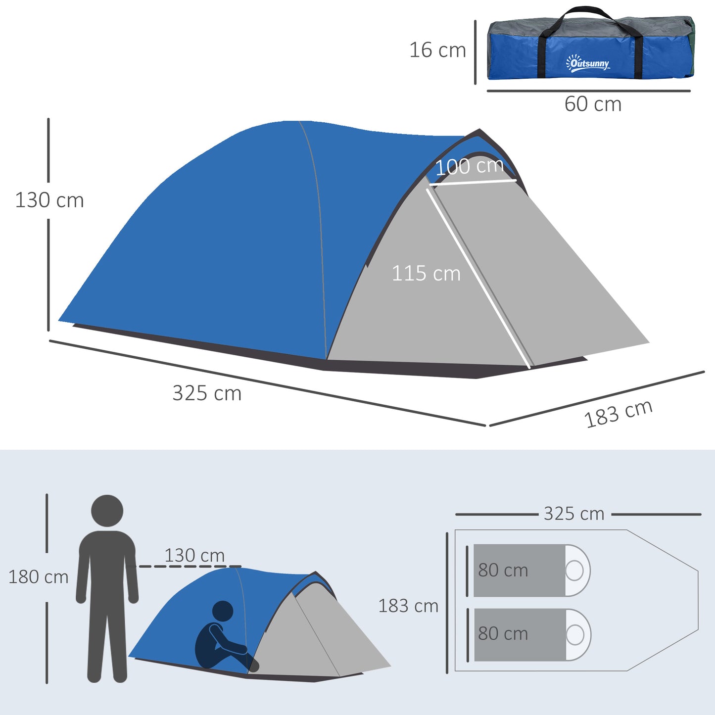 outsunny-dome-tent-for-2-person-camping-tent-with-large-windows-waterproof-blue-and-grey