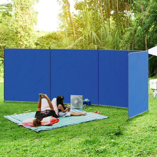 outsunny-5-pole-camping-windbreaks-beach-wind-shield-shelter-with-carry-bag-and-steel-poles-outdoor-caravan-privacy-shield-540cm-x-150cm