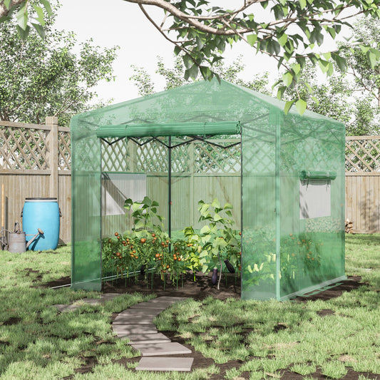 outsunny-portable-walk-in-pop-up-greenhouse-outdoor-for-plants-garden-foldable-with-carrying-bag-pe-cover-steel-frame-green-2-4l-x-1-8w-x-2-4h-m
