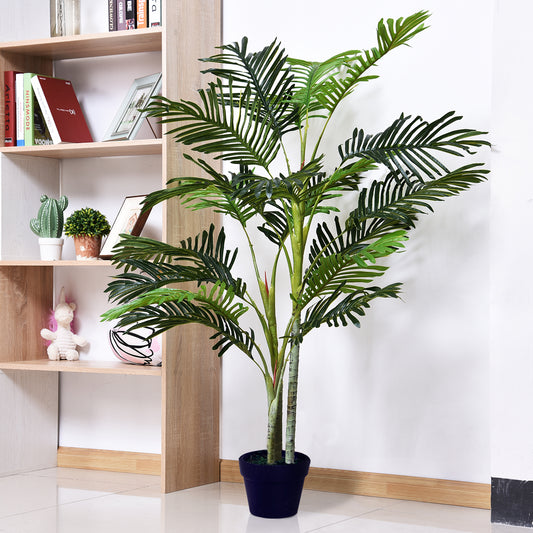 outsunny-150cm5ft-artificial-palm-tree-decorative-indoor-faux-green-plant-w-leaves-home-decor-tropical-potted-home-office