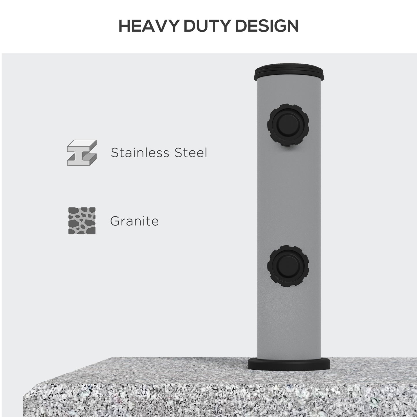 outsunny-granite-parasol-base-28kg-heavy-duty-square-umbrella-stand-with-wheels-retractable-handle-stainless-steel-tube-grey