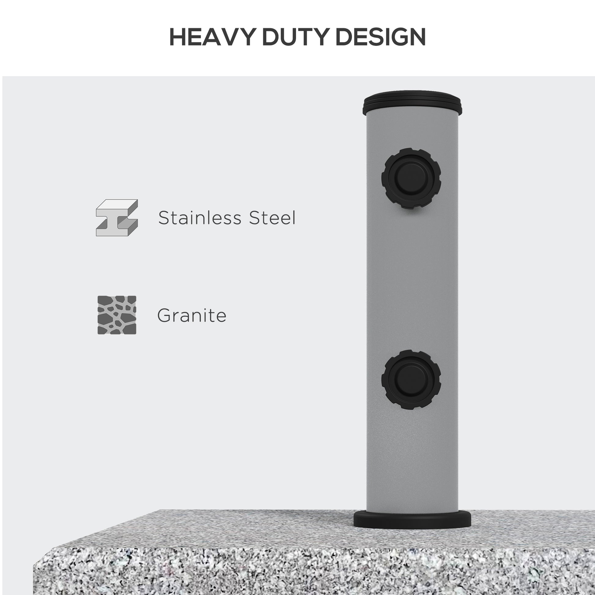outsunny-granite-parasol-base-28kg-heavy-duty-square-umbrella-stand-with-wheels-retractable-handle-stainless-steel-tube-grey