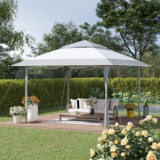 outsunny-pop-up-canopy-gazebo-tent-with-roller-bag-adjustable-legs-outdoor-party-steel-frame-4-x-4m-white-grey