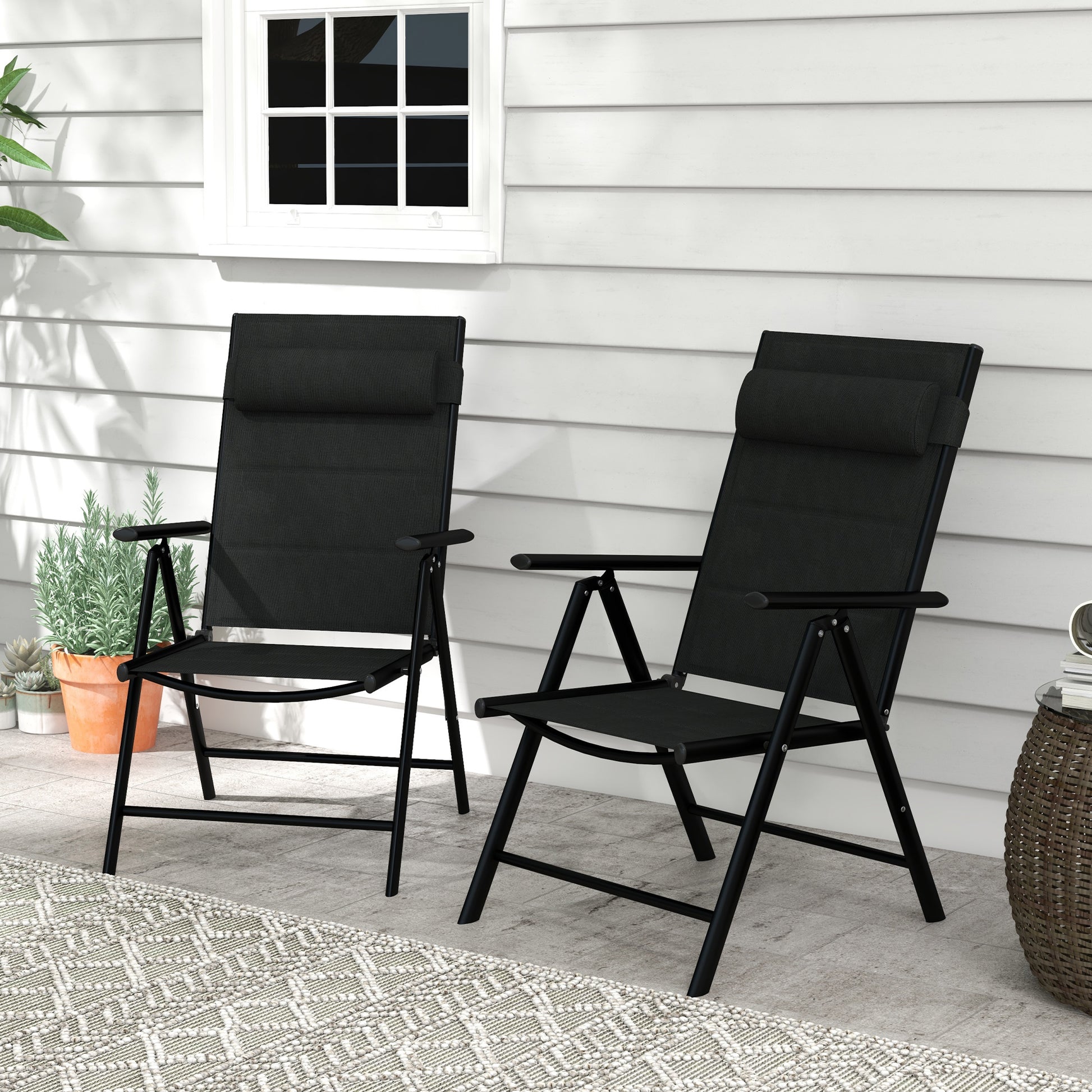 outsunny-set-of-2-patio-reclining-folding-chairs-with-adjustable-back-aluminium-dining-chairs-with-breathable-mesh-fabric-padded-seat-and-backrest-headrest-for-outdoor-garden-lawn-black