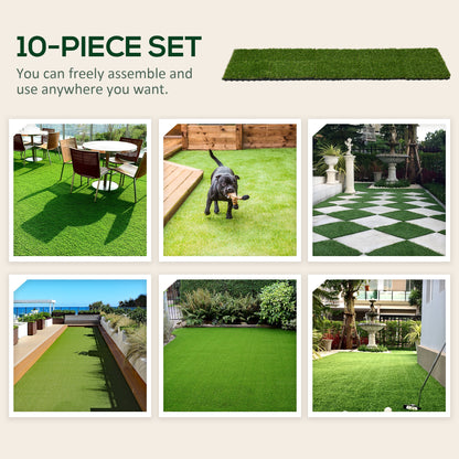 outsunny-10-pcs-30-x-30cm-artificial-grass-turf-25mm-pile-height-grass-carpet-fake-grass-mat-uv-resistance-for-outdoor
