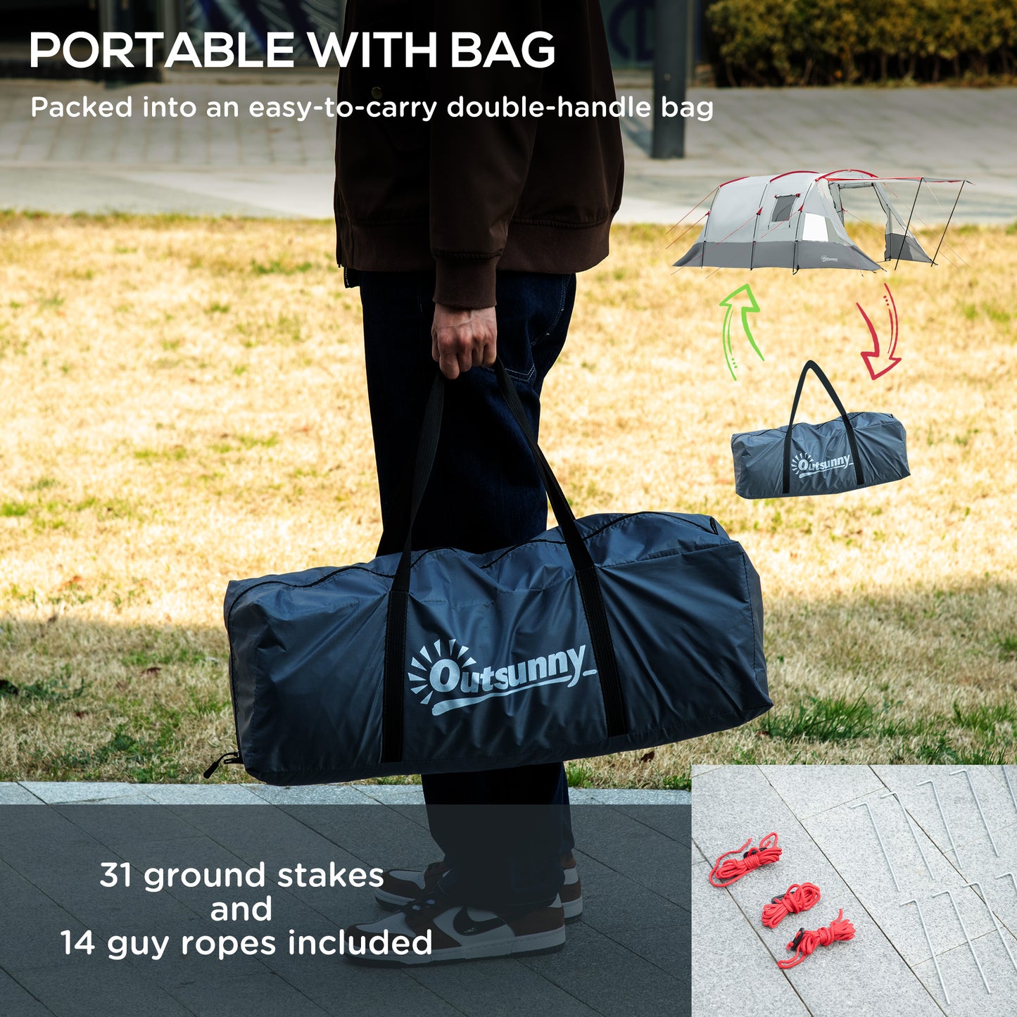 outsunny-6-8-person-tunnel-tent-camping-tent-with-bedroom-living-room-sewn-in-floor-3-doors-and-carry-bag-2000mm-water-column-for-fishing-grey