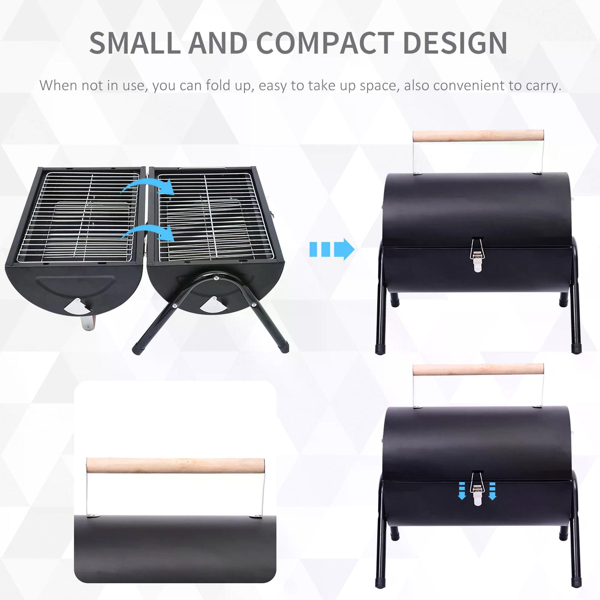 outsunny-charcoal-grill-portable-folding-charcoal-bbq-grill-outdoor-tabletop-barbecue-grill