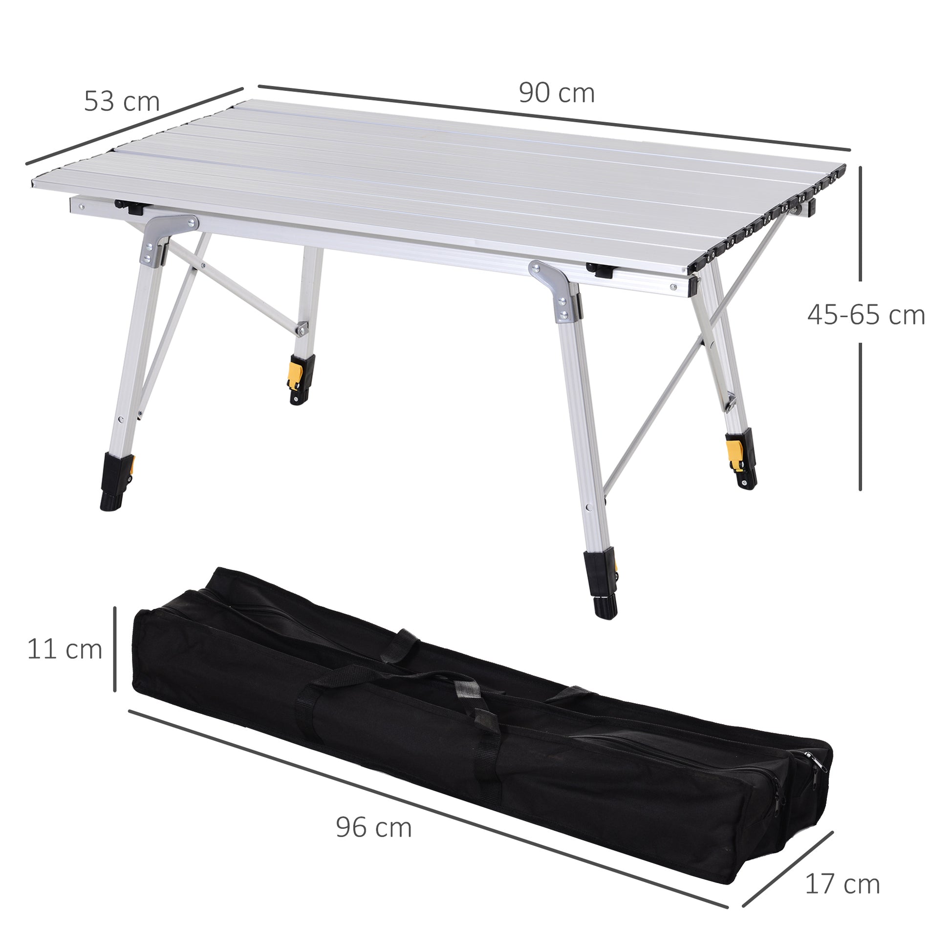 outsunny-3ft-folding-aluminium-picnic-table-portable-camping-bbq-table-roll-up-top-with-carrying-bag-silver