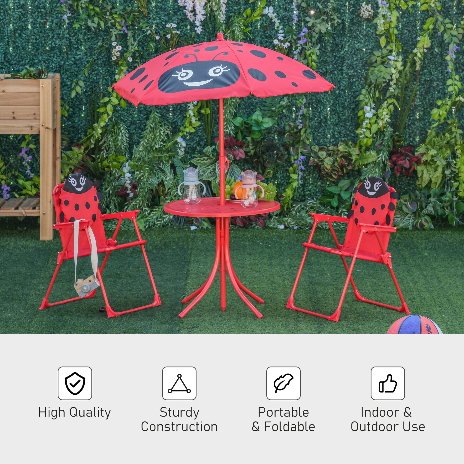 outsunny-kids-folding-picnic-table-and-chairs-set-ladybug-pattern-outdoor-w-parasol
